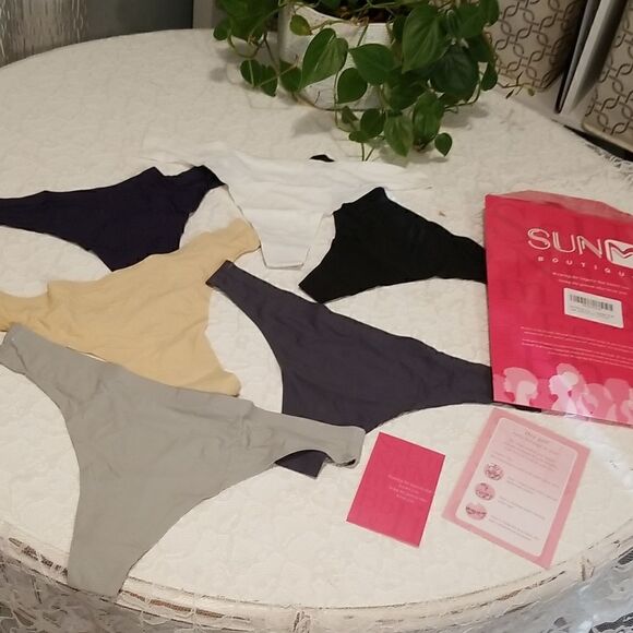 Seamless Thongs for Women No Show Thongs Nylon Stretch Thong Panti - Picture 4 of 16